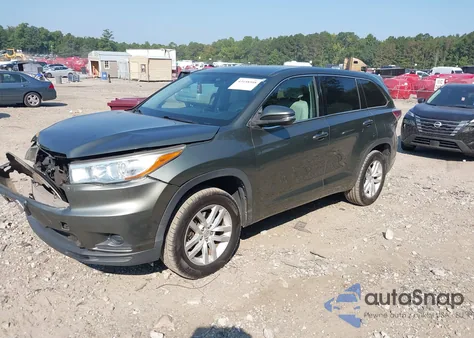 2015 Toyota Highlander Le V6 z USA, uszkodzony, nr VIN 5TDZKRFHXFS070565